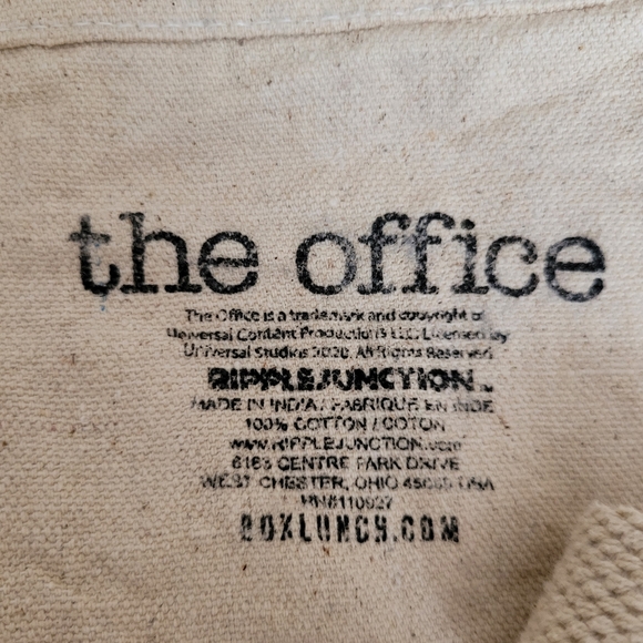 THE OFFICE GRAPHIC CHARACTER QUOTES TOTE BAG 100% COTTON REUSABLE NATURAL - Picture 10 of 14